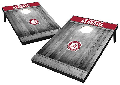 NCAA College Alabama Crimson Tide Tailgate Toss - Gray Wood Designalabama Crimson Tide Tailgate Toss - Gray Wood Design, Team Color, 2'X3' - 757 Sports Collectibles