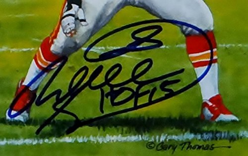 Will Shields Autographed Kansas City Cheifs Goal Line Art Card- JSA Auth - 757 Sports Collectibles