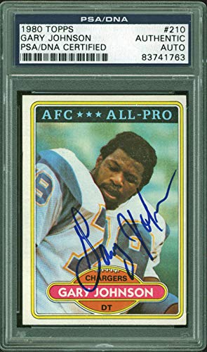 Chargers Gary Johnson Authentic Signed 1980 Topps #210 Auto Card PSA/DNA Slabbed - 757 Sports Collectibles