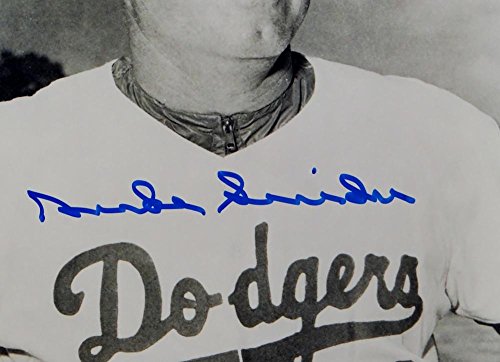 Duke Snider Autographed Dodgers 8x10 BW Close Up Photo- JSA Auth Blue - 757 Sports Collectibles