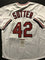 Autographed/Signed Bruce Sutter"HOF 06" St. Louis White Baseball Jersey JSA COA - 757 Sports Collectibles