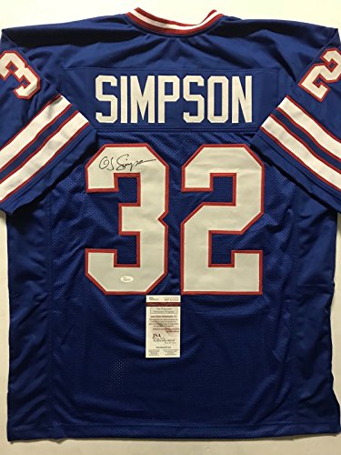 Autographed/Signed OJ O.J. Simpson Buffalo Blue Football Jersey JSA COA - 757 Sports Collectibles