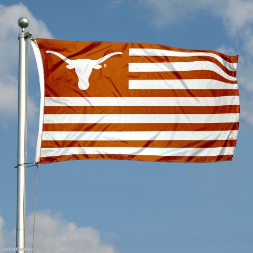 College Flags & Banners Co. Texas Longhorns Stars and Stripes Nation Flag - 757 Sports Collectibles