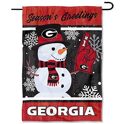 Georgia Bulldogs Holiday Winter Snow Garden Banner Flag - 757 Sports Collectibles