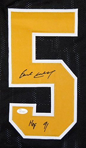 Earl Campbell Autographed Black Pro Style Jersey With HOF- JSA Witnessed Auth - 757 Sports Collectibles