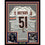 Framed Autographed/Signed Dick Butkus 33x42 Chicago Bears White Football Jersey JSA COA