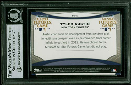 Yankees Tyler Austin Signed 2012 Bowman Chrome FG #TA Rookie Card BAS Slabbed - 757 Sports Collectibles