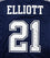 Ezekiel Elliott Autographed Blue Pro Style Jersey - Beckett Authenticated 1 - 757 Sports Collectibles