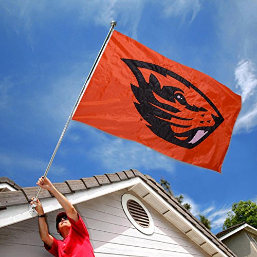 College Flags & Banners Co. Oregon State Beavers Embroidered and Stitched Nylon Flag - 757 Sports Collectibles