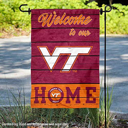 Virginia Tech Hokies Welcome To Our Home Double Sided Garden Yard Flag - 757 Sports Collectibles