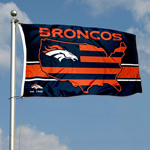 WinCraft Denver Broncos Nation USA American Country 3x5 Flag - 757 Sports Collectibles