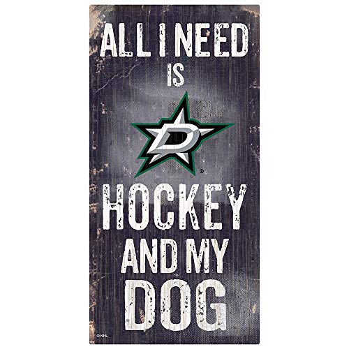 Fan Creations NHL Dallas Stars Unisex Dallas Stars Hockey and My Dog Sign, Team Color, 6 x 12 - 757 Sports Collectibles