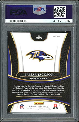 Ravens Lamar Jackson 2017 Panini NFL Draft XRC Prizm #305 Card Grade 10 PSA Slab - 757 Sports Collectibles