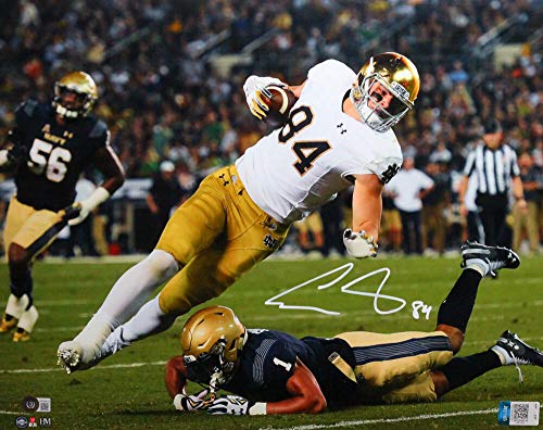 Cole Kmet Signed Chicago Bears Catch Vs Navy 16x20 HM Photo- Beckett W White - 757 Sports Collectibles