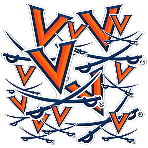 University of Virginia Cavaliers Sticker Cavaliers UVA Wahoos Stickers Vinyl Decals Laptop Water Bottle Car Scrapbook T3 (Type 3-1) - 757 Sports Collectibles