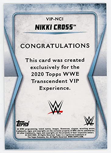 Nikki Cross 2020 Topps Transcendent VIP Autograph Card NC1 /25 - 757 Sports Collectibles