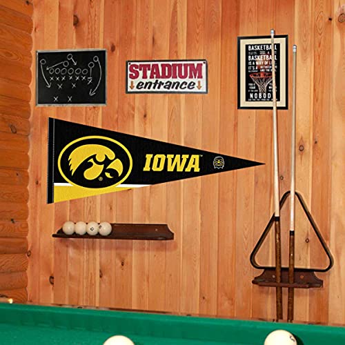 College Flags & Banners Co. Iowa Hawkeyes Pennant Full Size Felt - 757 Sports Collectibles