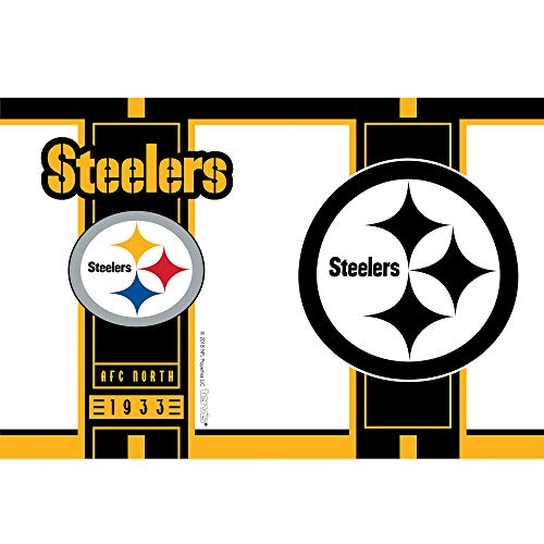 Tervis Triple Walled NFL® Pittsburgh Steelers Insulated Tumbler Cup Keeps Drinks Cold & Hot, 30oz - Stainless Steel, Blitz - 757 Sports Collectibles