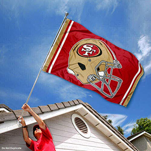 WinCraft San Francisco 49ers New Helmet Grommet Pole Flag - 757 Sports Collectibles