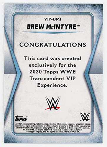 Drew McIntyre 2020 Topps Transcendent VIP Autograph Card DM1 /25 - 757 Sports Collectibles