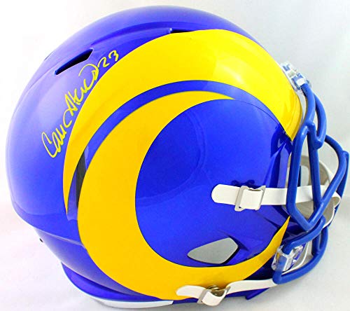 Cam Akers Autographed Los Angeles Rams F/S 2020 Speed Helmet- Beckett W Yellow - 757 Sports Collectibles