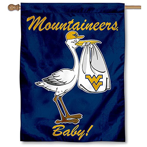West Virginia Mountaineers New Baby Born Banner Flag - 757 Sports Collectibles