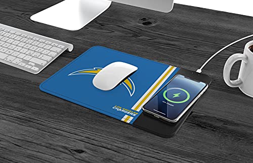 SOAR NFL Wireless Charging Mouse Pad, Los Angeles Chargers,Team Color - 757 Sports Collectibles