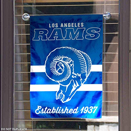 WinCraft Rams Throwback Retro Vintage Garden Flag Double Sided Banner - 757 Sports Collectibles