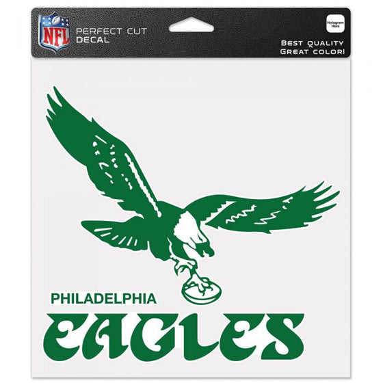 PHILADELPHIA EAGLES / CLASSIC LOGO RETRO PERFECT CUT COLOR DECAL 8" X 8"