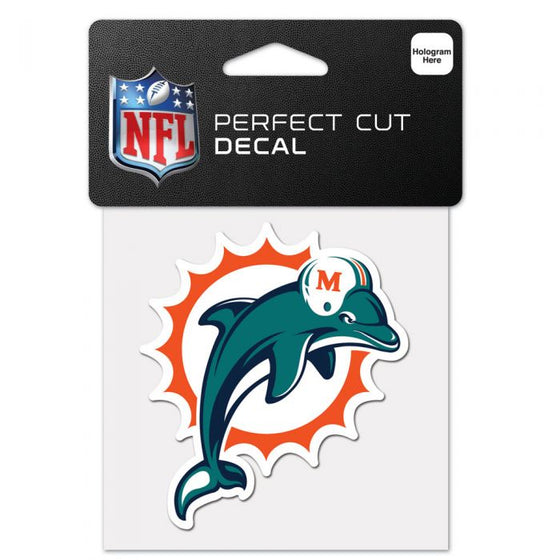 Miami Dolphins Throwback 4x4 Decal