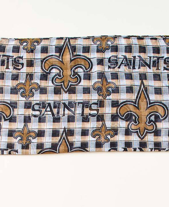 NFL New Orleans Saints Endless Loop Plaid Infinity Scarf - 757 Sports Collectibles
