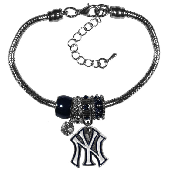 New York Yankees Bracelet Euro Bead Style CO - 757 Sports Collectibles