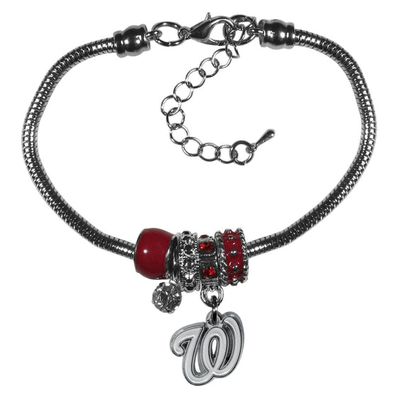 Washington Nationals Bracelet Euro Bead Style CO - 757 Sports Collectibles