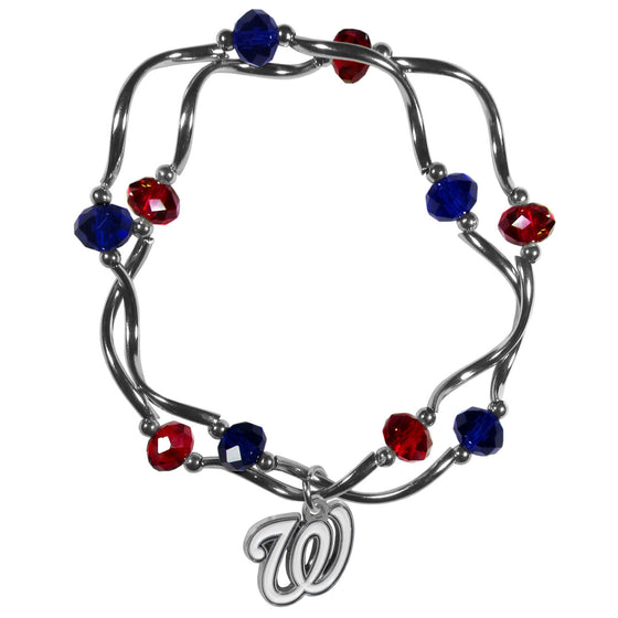 Washington Nationals Bracelet Colored Bead CO - 757 Sports Collectibles