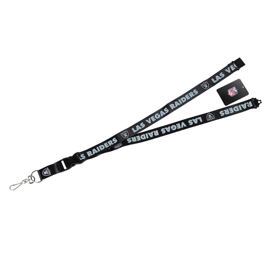 Las Vegas Raiders Lanyard Breakaway with Key Ring Style Black