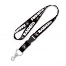 OAKLAND RAIDERS BLACK-LANYARD W/DETACHABLE BUCKLE