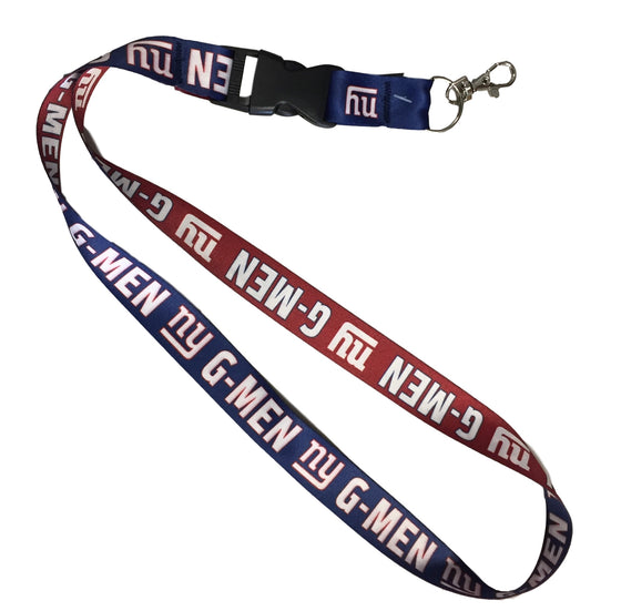 NFL 1" Thick Breakaway New York Giants Slogan Lanyard - G-Men