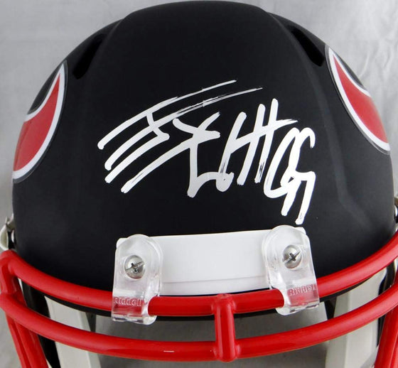 JJ Watt Autographed Houston Texans F/S Flat Black Helmet- JSA W Auth Silver - 757 Sports Collectibles