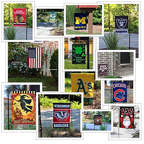 Sports Flags Pennants Company Garden Flag Stand Pole Holder and Rubber Stopper Set - 757 Sports Collectibles