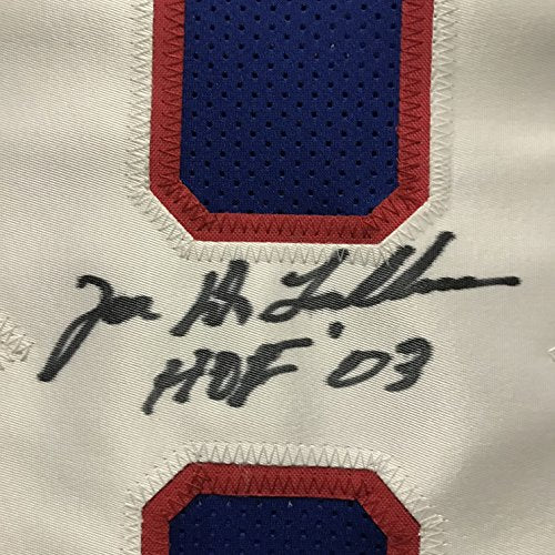 Autographed/Signed Joe DeLamielleure"HOF 03" Buffalo Blue Football Jersey JSA COA - 757 Sports Collectibles