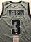 Autographed/Signed Allen Iverson Georgetown Grey College Basketball Jersey JSA COA