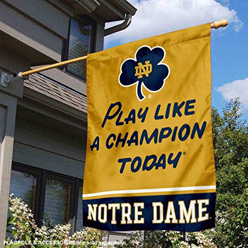 WinCraft Notre Dame Fighting Irish Play Like A Champion Today Sleeve Banner Flag - 757 Sports Collectibles