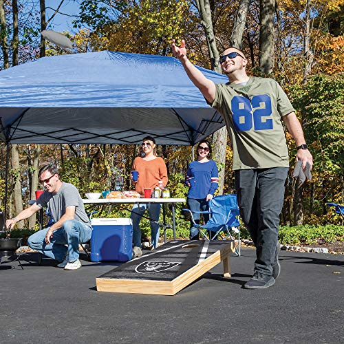 Wild Sports NFL Las Vegas Raiders 2' x 4' Direct Print Vintage Triangle Wood Tournament Cornhole Set, Team Color - 757 Sports Collectibles