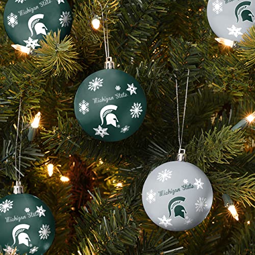 FOCO Michigan State Spartans NCAA 5 Pack Shatterproof Ball Ornament Set - 757 Sports Collectibles