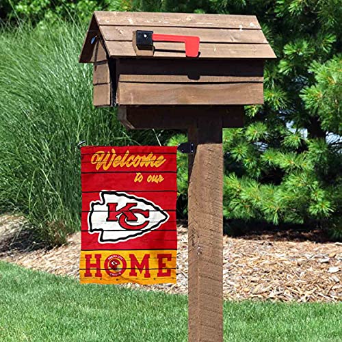 WinCraft Kansas City Chiefs Welcome Home Decorative Garden Flag Double Sided Banner - 757 Sports Collectibles