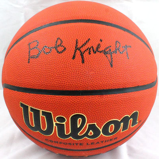 Bob Knight Autographed Wilson NCAA Basketball-JSA W Black - 757 Sports Collectibles