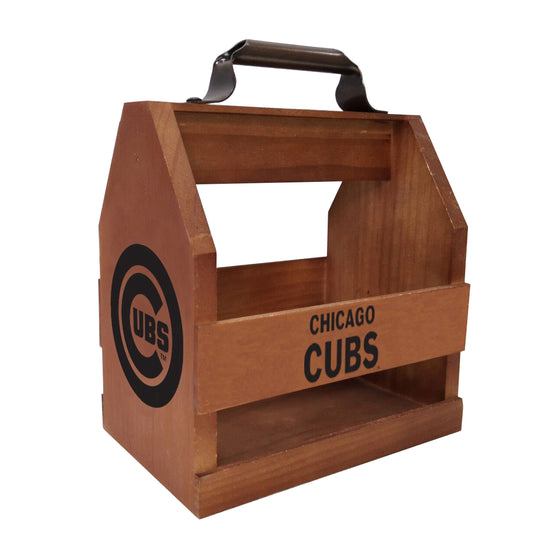 Chicago Cubs Wood BBQ Caddy