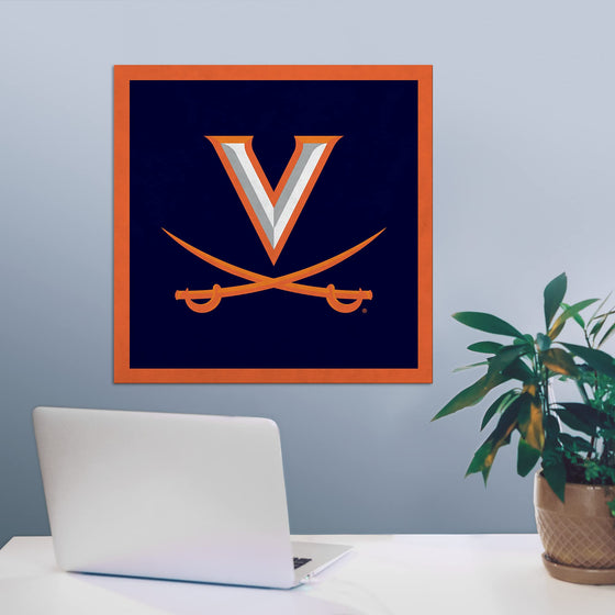 Rico Industries NCAA Virginia Cavaliers Felt Home & Wall Decor Banner - Banner for Man Cave, Game Room, Office & Bedroom - Long-Lasting Wall Decorations - Made in The USA - 23" x 23" - 757 Sports Collectibles