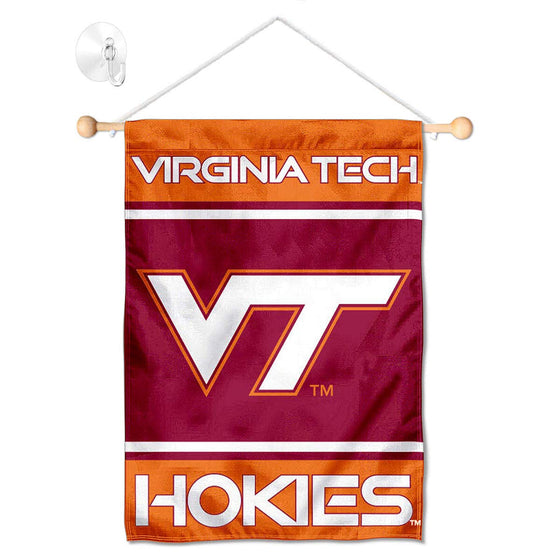 Virginia Tech Hokies Window Wall Banner Hanging Flag with Suction Cup - 757 Sports Collectibles