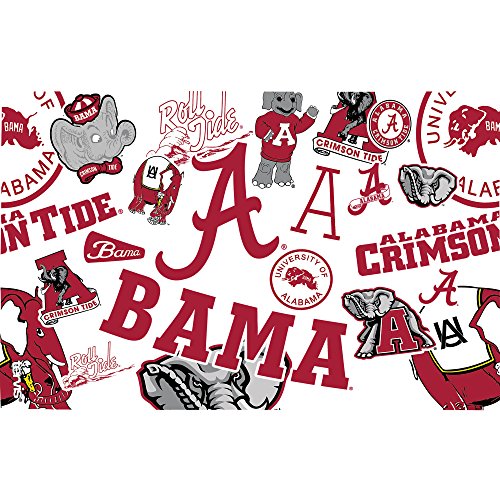 Tervis NCAA Alabama Crimson Tide All Over Tumbler with Lid, 16 oz, Clear - 757 Sports Collectibles